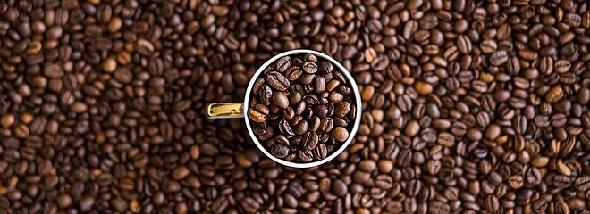Grãos de café.