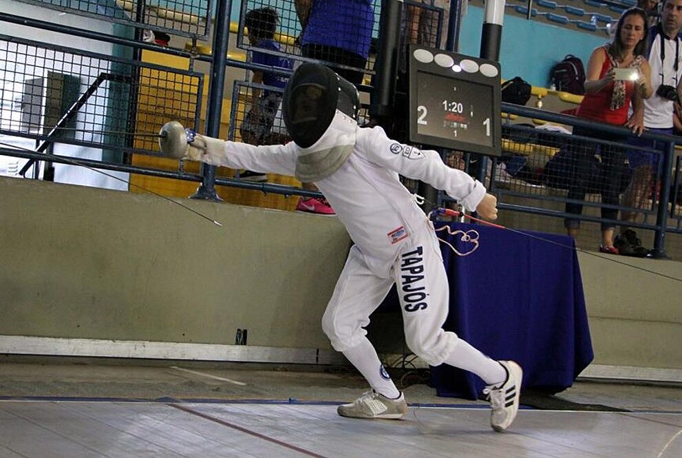 Manuela correndo em competição.