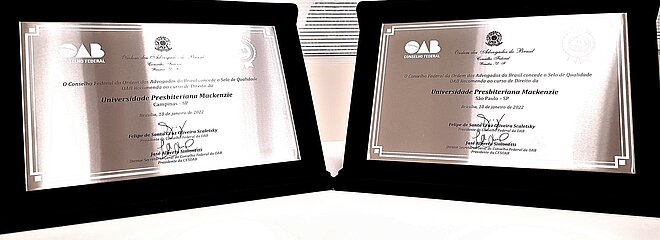 Os certificados de Campinas e Higienópolis. 