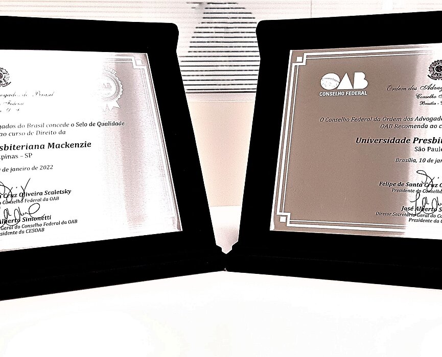 Os certificados de Campinas e Higienópolis. 