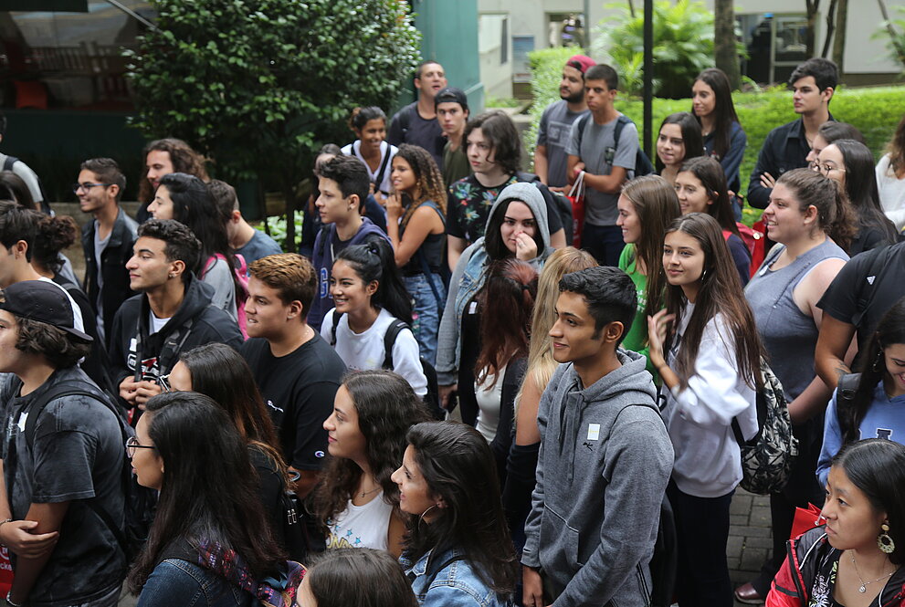 Passeio dos ingressantes em Higienópolis.