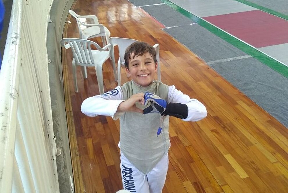 Luiz Henrique durante aula.
