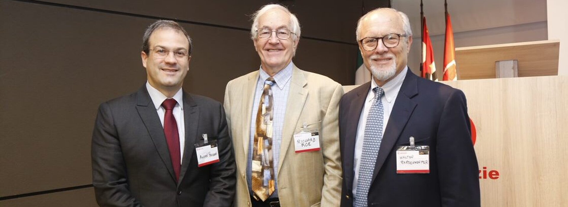 Da esquerda para a direita: André Pagani, Richard Roe e Walter Bardenwerper.