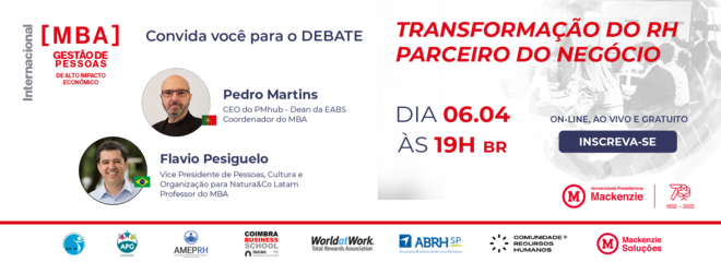 Banner de divulgação do debate. 