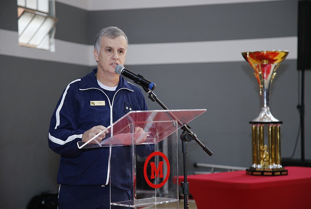 Almirante Sertã durante seu discurso