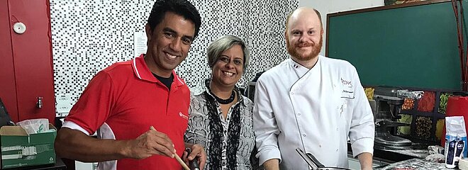 Valdir dos Santos, Marcia Nepomuceno e Arthur Sauer.