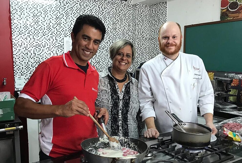 Valdir dos Santos, Marcia Nepomuceno e Arthur Sauer.